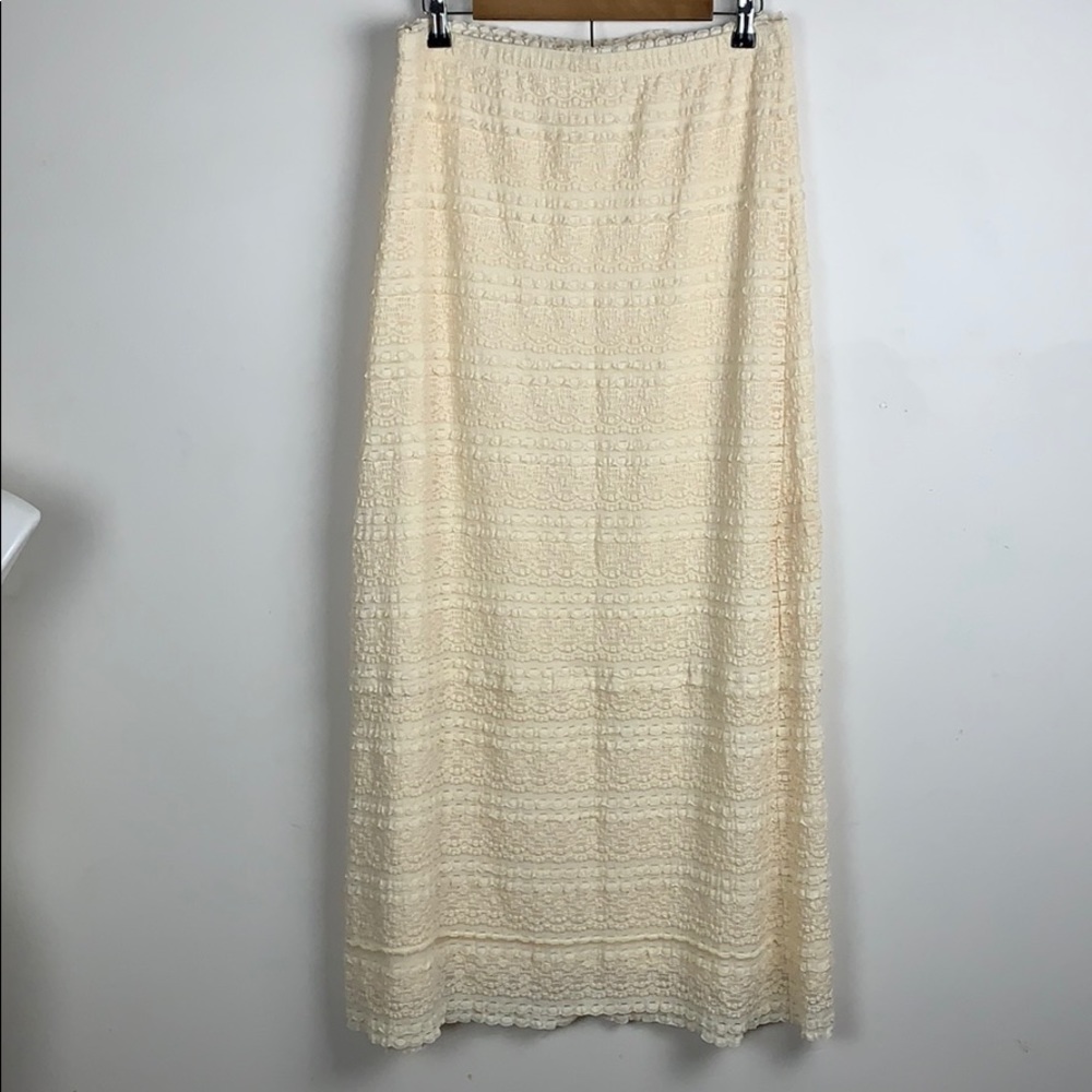 Max Studio Cream Lace Maxi Skirt
